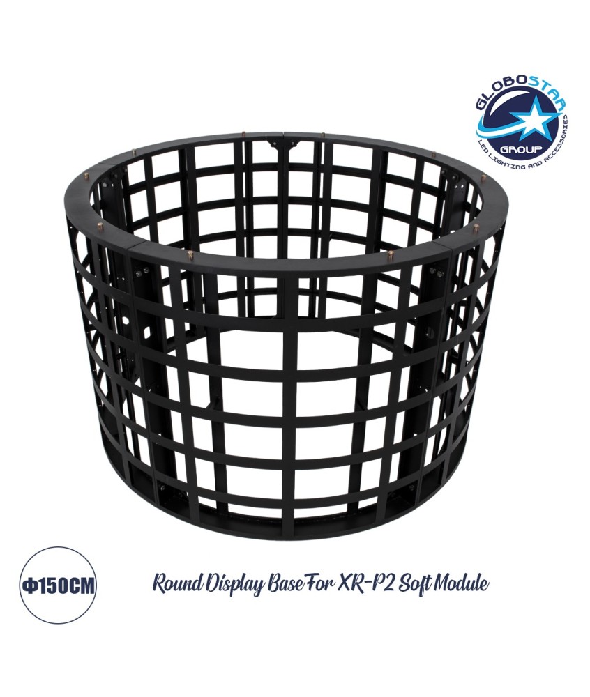 GloboStar® BASULCO 90248 Μεταλλικό Cabinet με Διάμετρο D150cm για Δημιουργία Στρόγγυλου LED Video Wall Curved με τα Εύκαμπτα Πλακίδια Ψηφιακής Οθόνης 32x16cm SKU:90232 IP20 - Φ150 x Υ96cm